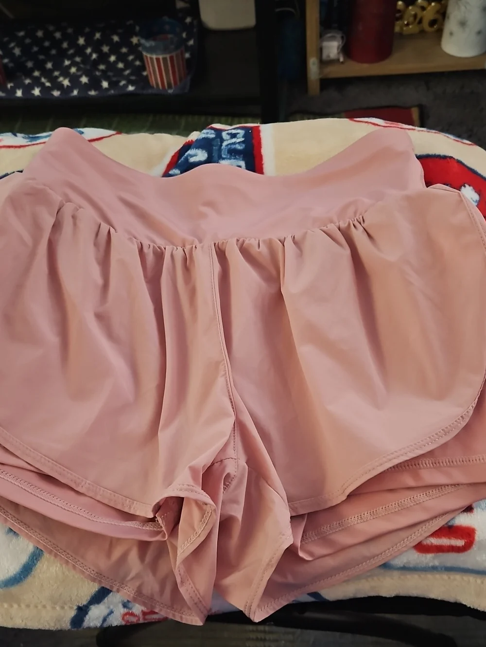 Women's Athletic Running Shorts — Dusty Pink - Picture 1 of 5